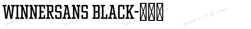 WinnerSans Black字体转换